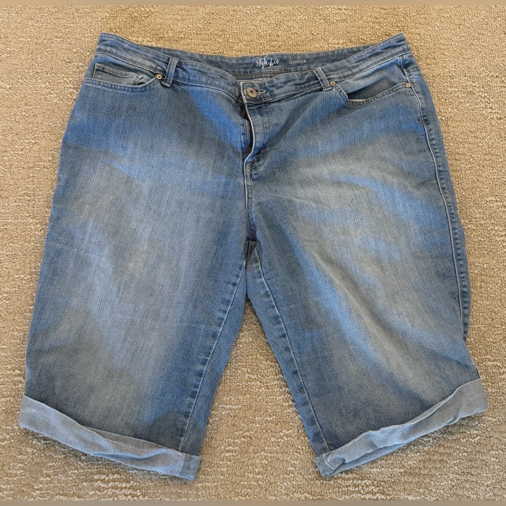 Style & Co. Blue Denim Bermudas